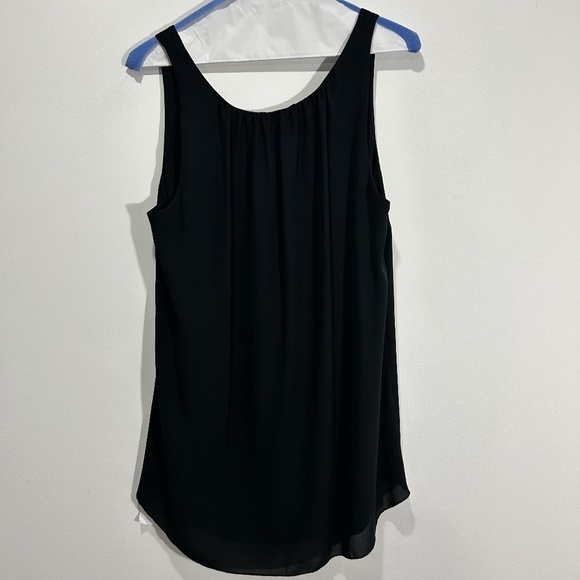 VERONICA M Onyx/Black Sleeveless V-Neck Tank Blouse/Top in Size S - Picture 3 of 4